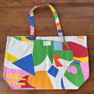 new Sézane x G. Kero geometric print colorful maximalist tote limited edition